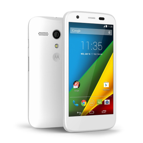 Мобильный телефон Motorola Moto E White, 4.3", IPS, (960x540), Qualcomm Snapdragon 200 (1.2 ГГц), RAM 1 ГБ, 4 ГБ встроенной памяти + microSD,SDHC (до 128 ГБ), основная камера: 5 Мп, 3G, LTE, GPS, поддержка SIM-карт (Nano-SIM), Android 4, 1980 мА*ч