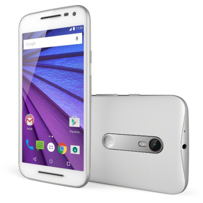 Мобильный телефон Motorola Moto G White, 5", IPS, (1280x720), Qualcomm Snapdragon 412 (1.4 ГГц), RAM 1 ГБ, 8 ГБ встроенной памяти + microSD,SDHC (до 32 ГБ), основная камера: 13 Мп, фронтальная камера: 5 Мп, 3G, LTE, GPS, поддержка SIM-карт (Micro-SIM