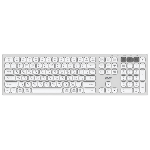 Клавіатура 2E KS270, White, Wireless/Bluetooth (2E-KS270WBWH_UA)