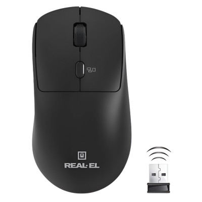 Мишка REAL-EL RM-317W, Black, Wireless, (EL123200052)