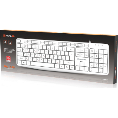 Клавіатура REAL-EL RK-513 White USB (EL123100047)