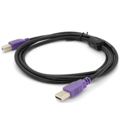 Кабель для принтера USB 2.0 AM/BM 1.5 m, 1 ферит, Black (YT-AM/BM-1.5MB)