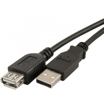 Подовжувач USB 2.0 AM/AF 1 m, чорний Пакет Q350, (YT-AM/AF-1.0m)