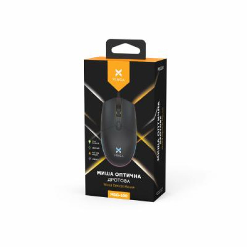 Мишка Vinga MSG-100, Black USB
