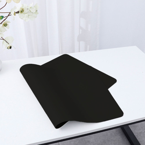 Килимок для мишки 400*800 мм, шкірзам, двохсторонній, товщина 3 мм, Black, BOX