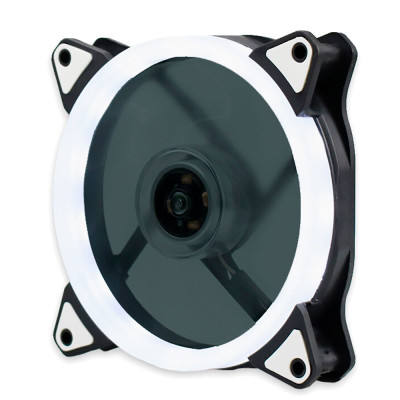 Вентилятор для охолаждения корпусной 12025 DC sleeve fan 3pin + 4pin - 120*120*25мм, 12V, 1100об/мин, White