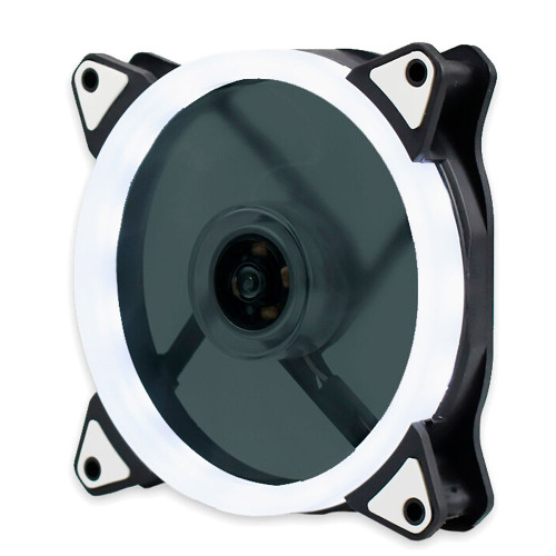 Вентилятор для охолаждения корпусной 12025 DC sleeve fan 3pin + 4pin - 120*120*25мм, 12V, 1100об/мин, White