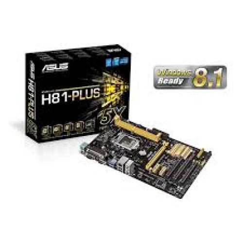 Материнська плата Asus H81-PLUS Socket 1150 (90-MB0GJ0-M0EAY0) Intel H81, DDR3-1600(OC), 16GB, 1Gb Lan, , 1x PCI-Eх x16, 2 x SATA II, ATX