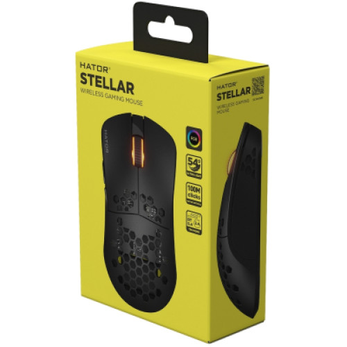 Мишка Hator Stellar Bluetooth, Wireless, USB, Black (HTM650)