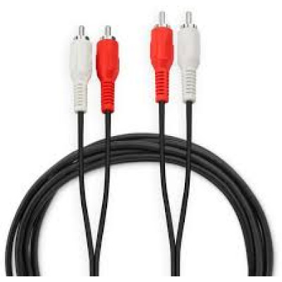 Кабель аудио 1,5 м, 2RCA/2RCA тато Voltronic, Black (YT-2хRCA(M)/2хRCA(M)-1.5)