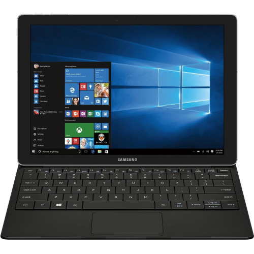 Планшет Samsung Galaxy Tab Pro S Black, (SM-W708), 12" (2160x1440), емкостный Multi-Touch, Intel Core M3 6Y30 (0.9 - 2.2 ГГц), RAM 4 ГБ, SSD 128 ГБ встроенной памяти, Wi-Fi, Bluetooth 4.1, основная камера 5 Мп, фронтальная 5 Мп, GPS, ГЛОНАСС, Windows