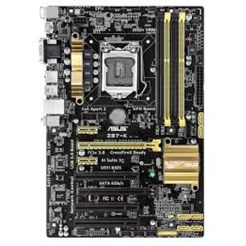 Материнська плата Asus Z87-K (s1150, Z87, 4*DDR3-2933(OC), VC - Intel HD Graphics (Integrated in CPU), 2xPCI-E16x, 2xPCI-E1x, 3xPCI, 6xSATA3, 2xUSB 3.0, 4xUSB 2.0, D-Sub, HDMI, DVI, LAN, CrossFireX, RAID 0/1/5/10) ATX