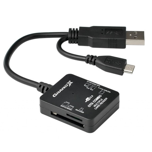 Кард-рідер Grand-X multi all-in-one (CR-212OTG) (зовнішній) USB 2.0