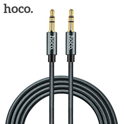 Кабель аудио 1 м, Jack 3.5-3.5 (AUX-IN) Hoco UPA04 Spring audio cable with mic
