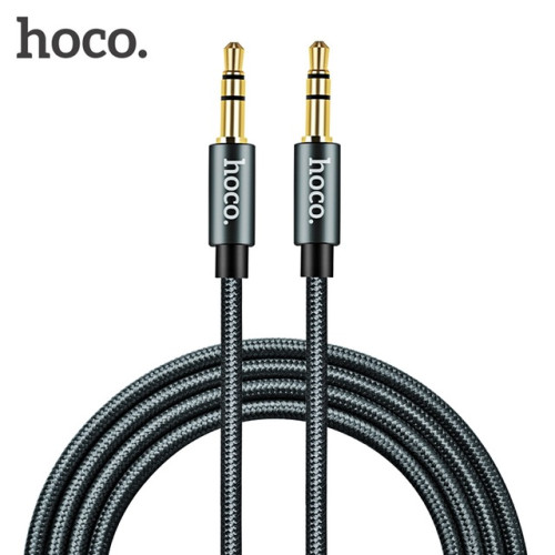 Кабель аудио 1 м, Jack 3.5-3.5 (AUX-IN) Hoco UPA04 Spring audio cable with mic