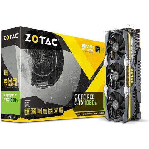 Відеоадаптер GTX1080 Ti 11264Mb GDDR5 352bit Zotac Amp! Extreme (ZT-P10810F-10P) (1873/8500) (DVI, HDMI, 3 x DisplayPort)