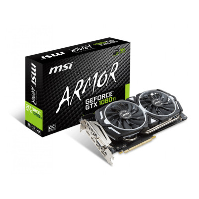 Відеоадаптер GTX1080 Ti 11264Mb GDDR5 352bit MSI ARMOR (GTX 1080 Ti ARMOR 11G OC) (1531/11016) (DVI, 2 x HDMI, 2 x DisplayPort)