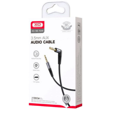 Кабель аудио 1 м, Jack 3.5-3.5 (AUX-IN) XO-NB-R205