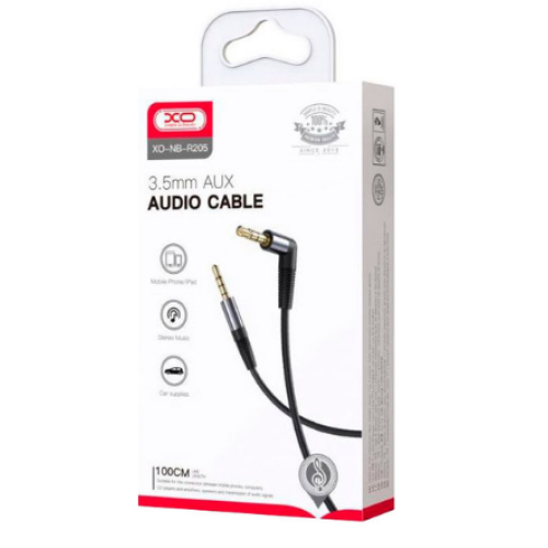 Кабель аудио 1 м, Jack 3.5-3.5 (AUX-IN) XO-NB-R205
