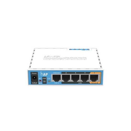 Маршрутизатор Mikrotik hAP RB951Ui-2ND (N300, 650MHz/64Mb, 5хFE, 1хUSB, PoE in, PoE out, антена 2,5 дБ)