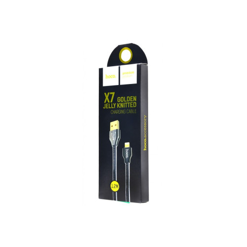 Кабель USB Lightning(M) 1.2 m Hoco X7 Golden Jelly Knitted