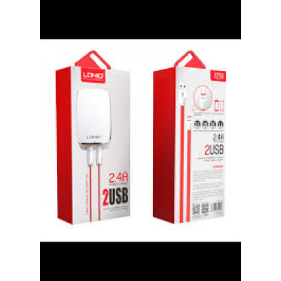 Перетворювач живлення LDNIO 220В -> USB 5.0v-2.4A (2 USB) (A2204)