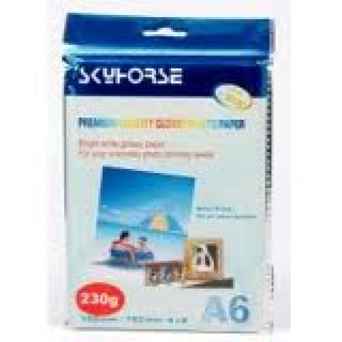 Фотопапір Skyhorse 230 g/m A6 глян-одностор 20л.