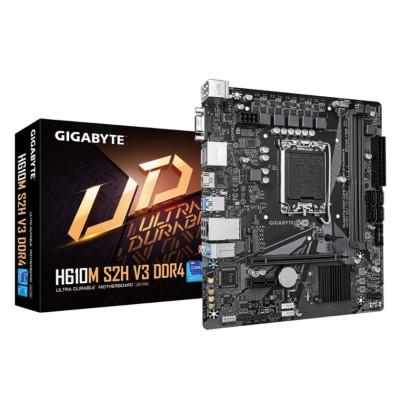 Материнська плата Gigabyte H610M H V3 DDR4 (s1700, Intel H610, 2 xDDR4, 1 x PCI-E 4.0 x16, 1 x PCI-E 1.0 x1, 1 x M.2) 