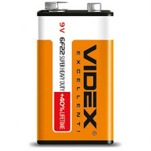 Батарейка Крона Videx 6F22/Shrink (Super Heavy Duty) (1шт.)