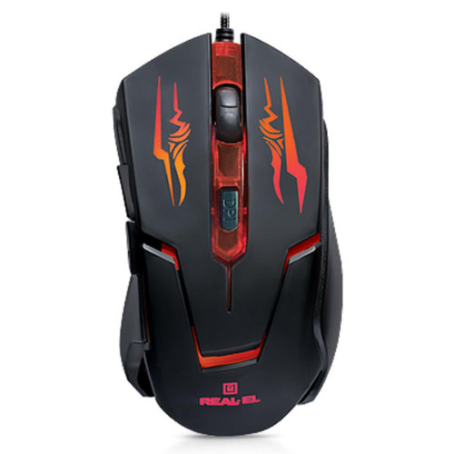 Мишка REAL-EL RM-520, Black, USB (EL123200020)