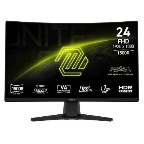 23.6" Монітор MSI MAG 242C (FHD, VA, 180Hz, 300 кд/м2, 1мс, контраст 3000:1, HDMI, DP) Curved 1500R