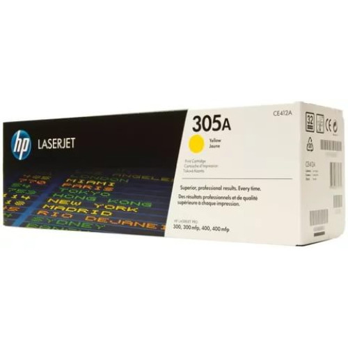 Картридж HP LJ 305A yellow (CE412A) LaserJet Pro 300 color M351; LaserJet Pro 300 color M375; LaserJet Pro 400 color M451; LaserJet Pro 400 color M475.