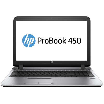 Ноутбук HP ProBook 450 G3 (W4P23EA), 15.6" (1366x768) LED, матовый, Intel Core i3-6100U (2.3 ГГц), RAM 4 ГБ, 500GБ, Intel HD Graphics , DVD-Writer, LAN, Wi-Fi, Bluetooth, веб-камера, Windows 10