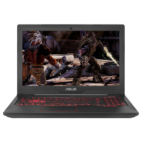 Ноутбук Asus FX503V (FX503VD-E4082), 15.6" (1920x1080) Full HD LED, глянцевый, Intel Core i5-7300HQ (2.5 - 3.5 ГГц), RAM 8ГБ DDR4, HDD 1ТБ + 8 GB SSD, NVIDIA GeForce GTX 1050 4ГБ, DVD Super Multi, Gigabit LAN, Bluetooth, Wi-Fi, веб-камера, Free Dos, 