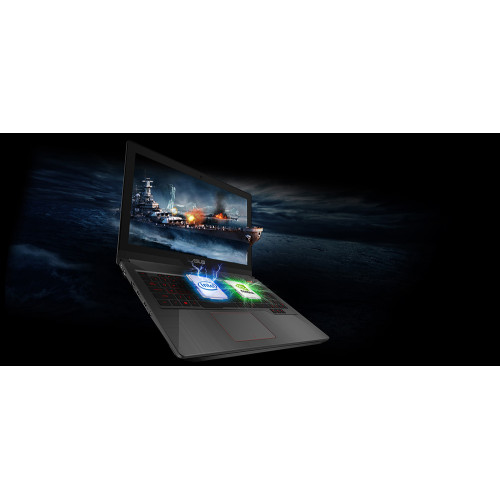 Ноутбук Asus FX503V (FX503VD-E4082), 15.6" (1920x1080) Full HD LED, глянцевый, Intel Core i5-7300HQ (2.5 - 3.5 ГГц), RAM 8ГБ DDR4, HDD 1ТБ + 8 GB SSD, NVIDIA GeForce GTX 1050 4ГБ, DVD Super Multi, Gigabit LAN, Bluetooth, Wi-Fi, веб-камера, Free Dos, 