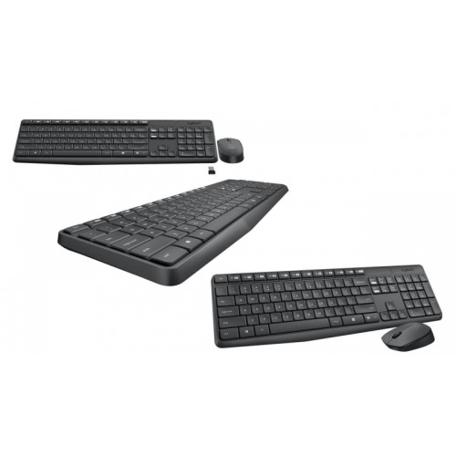 Клавіатура Logitech MK235, Wireless, USB, Keyboard + Mouse
