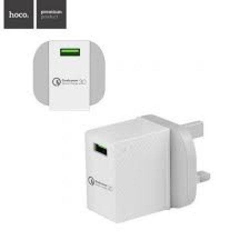 Зарядний пристрій Hoco C23, 1-USB 3A Qualcomm 3.0