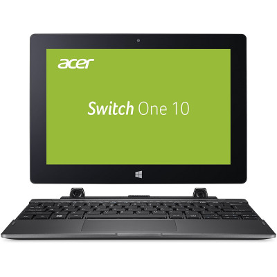 Планшет Acer Aspire Switch One 10 SW1-011-14RT, 10,1" (1280x800), Intel Atom x5-Z8350 (1.44GHz), 4 GB LPDDR3, 64 GB, Intel HD Graphics, Wireless LAN, Bluetooth 4.0 + HS, 8200 mAh, Windows 10, Gray