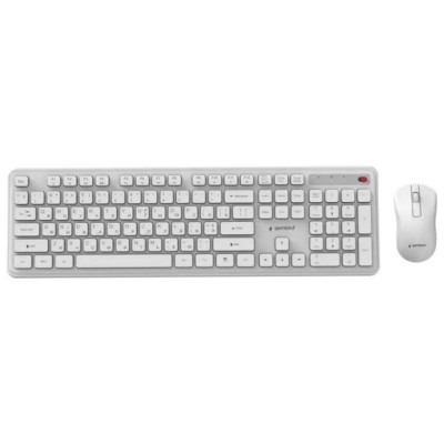Клавіатура Gembird KBS-WPS-01-W-CYRL + мишка, Wireless, USB, White