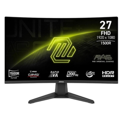 27" Монітор MSI MAG 276CF E20 (FHD, VA, 200 Hz, 0.5мс, 250 кд/м2, контраст 3000:1, 2xHDMI, DisplayPort), Curved 1500R 