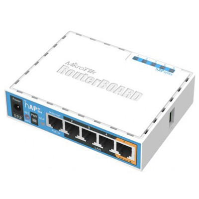 Маршрутизатор Mikrotik hAP AC Lite RB952UI-5AC2ND (AC750, 5xFE, 1xUSB, 3G/4G support, POE in/out, 2 dBi)
