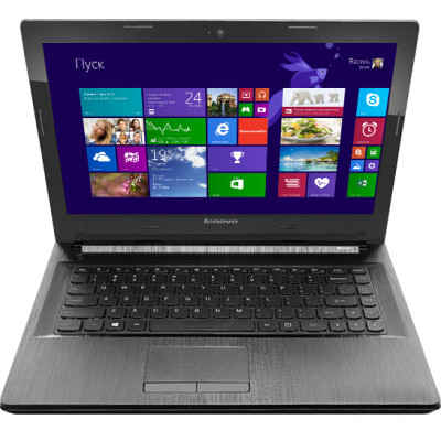 Ноутбук Lenovo IdeaPad G40-30 (80FY0061UA) 14" (1366x768) HD LED, глянцевый, Intel Celeron N2830 (2.16 ГГц), RAM 2 ГБ, HDD 320 ГБ, Intel HD Graphics, без ОД, LAN, Wi-Fi, Bluetooth, веб-камера, Windows 8.1 with Bing, 2.09 кг, черный