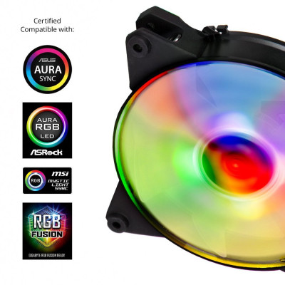 Вентилятор для охолаждения корпусной CoolerMaster MasterFan120AB 4pin RGB 120х120х25