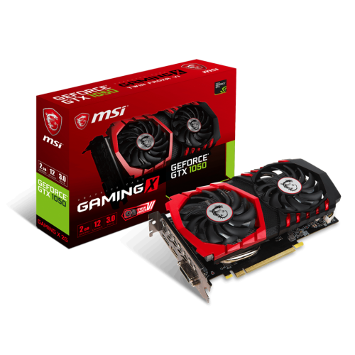 Відеоадаптер GTX1050 2048Mb GDDR5 128bit MSI (GTX 1050 GAMING X 2G) (1417/7008) (DVI, HDMI, DisplayPort) (Нова, без коробки)