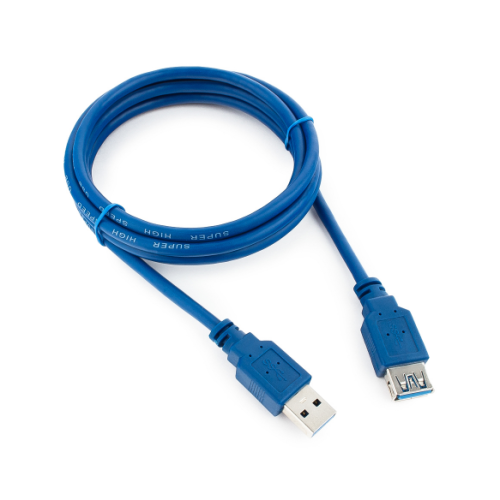 Подовжувач USB 2.0 AM/AF 3.0 m 1 феррит, синій (YT-3.0AM\AF-3.0BL)