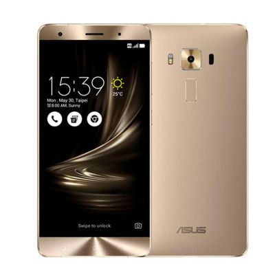 Мобільний телефон Asus Zenfone 3 Deluxe, Gold, 5.7", Super AMOLED, (1920х1080), Qualcomm Snapdragon 820 (2.15 ГГц), RAM 6 ГБ, 64 ГБ вбудованої пам'яті + microSD (до 128 ГБ), камера 23 Мп + фронтальна 8 Мп, 3G, LTE, GPS, підтримка SIM-карт (Nano-SIM),