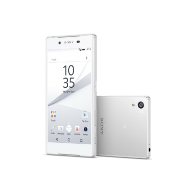 Мобильный телефон Sony Xperia Z5, White, 5.2", IPS, (1920x1080), Qualcomm Snapdragon 810 MSM8994 (Quad 2 ГГц + Quad 1.5 ГГц), RAM 3 ГБ, 32 ГБ встроенной памяти + microSD/SDHC (до 200 ГБ), основная камера: 23 Мп, фронтальная камера: 5 Мп, 3G, LTE, GPS