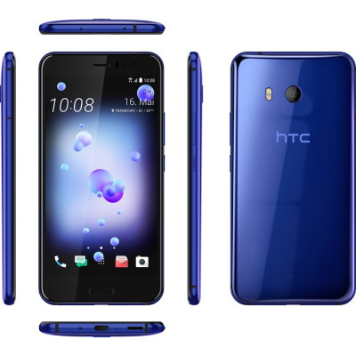 Мобільний телефон HTС U11 Sapphire Blue, 5.5", Super LCD, (2560x1440), Qualcomm Snapdragon 835 (2.45 ГГц), RAM 4 ГБ, 64 ГБ вбудованої пам'ті + microSD/SDHC (до 2 ТБ), основна камера: 12 Мп, фронтальна камера: 16 Мп, 3G, LTE, NFC, GPS, підтримка 2х SI