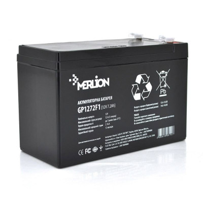 Акумулятор для ДБЖ MERLION AGM 12-7, 12V 7.2Ah (GP1272F1)