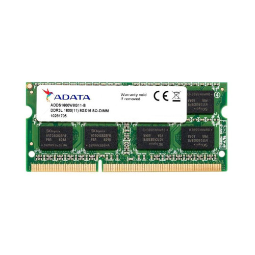 Модуль пам'яті SoDDR III 8GB 1600 MHz Adata (ADDS1600W8G11-B) 1.35v